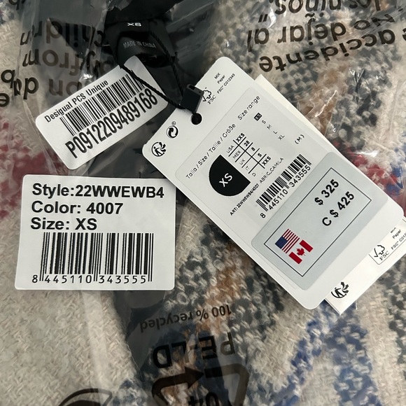 NWT, DESIGUAL, long tartan coat XS - Picture 10 of 11